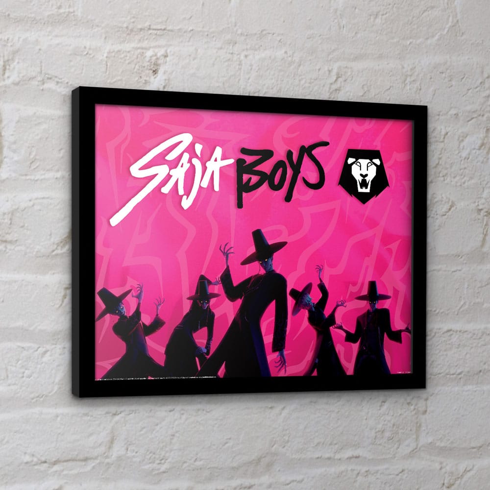 KPop Demon Hunters Collector Print Poster im Rahmen Saja Boys Idol