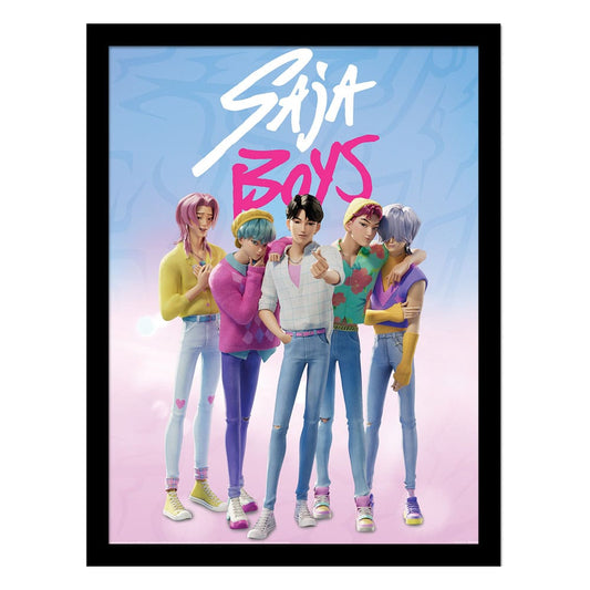 KPop Demon Hunters Collector Print Poster im Rahmen Saja Boys