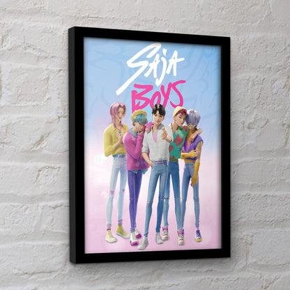 KPop Demon Hunters Collector Print Poster im Rahmen Saja Boys