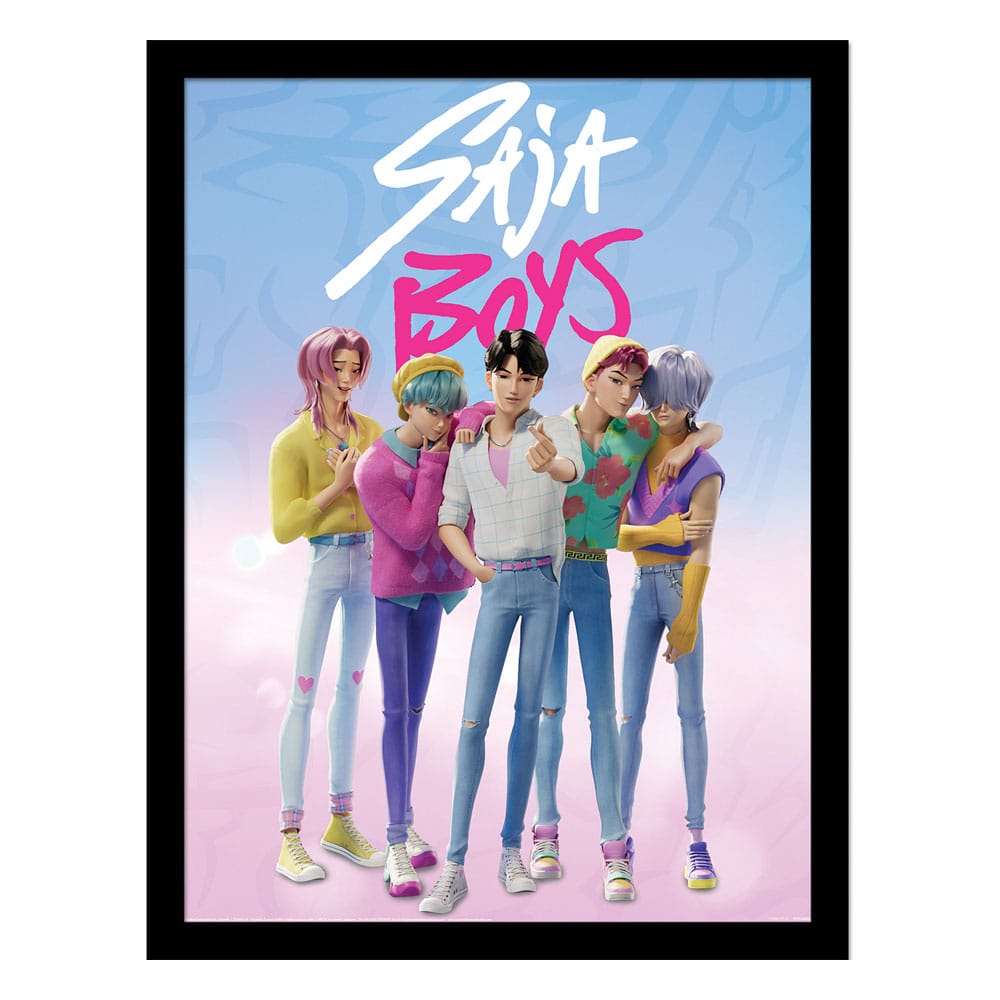 KPop Demon Hunters Collector Print Poster im Rahmen Saja Boys