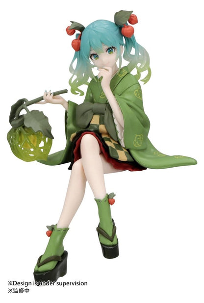 Hatsune Miku Noodle Stopper PVC Figur Flower Fairy Winter Cherry Green Color Ver. 15 cm