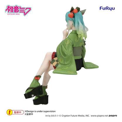 Hatsune Miku Noodle Stopper PVC Figur Flower Fairy Winter Cherry Green Color Ver. 15 cm