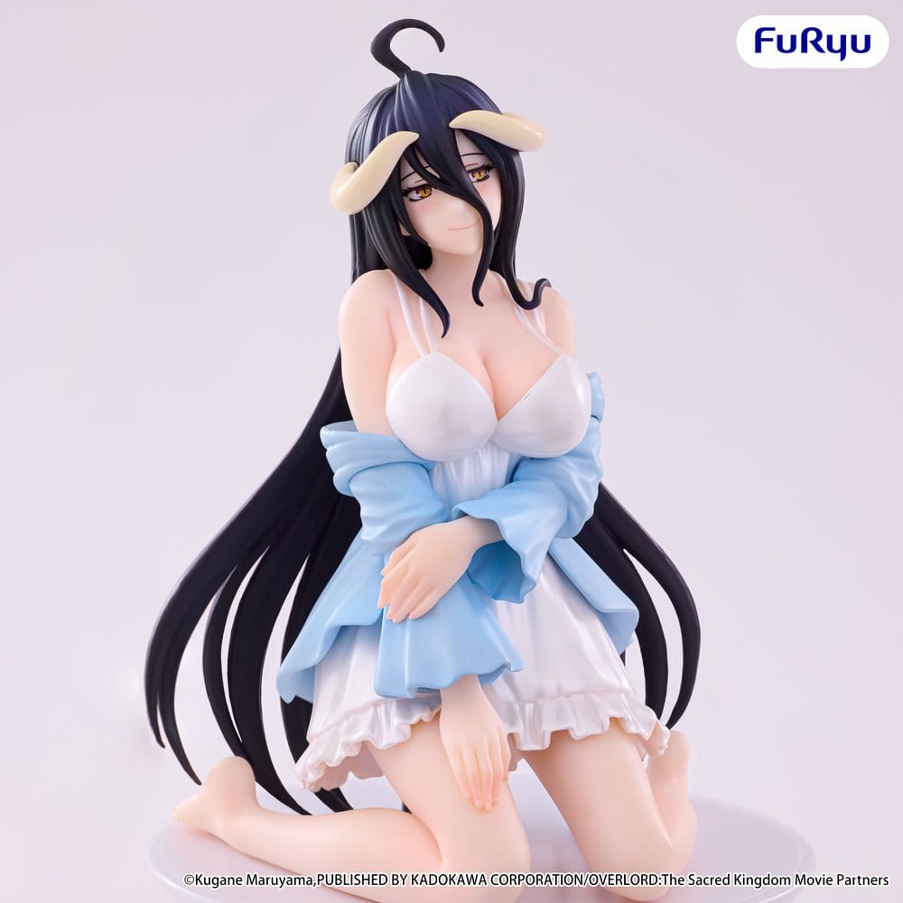 Overlord Noodle Stopper PVC Figur Albedo Loungewear Pearl White Ver. 12 cm