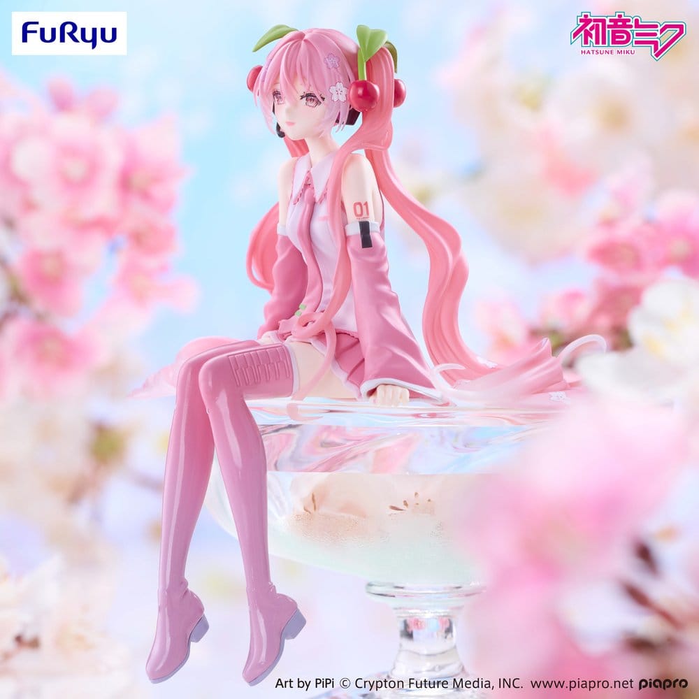 Hatsune Miku Noodle Stopper PVC Figur Sakura Miku 2026 Smile Ver. 14 cm