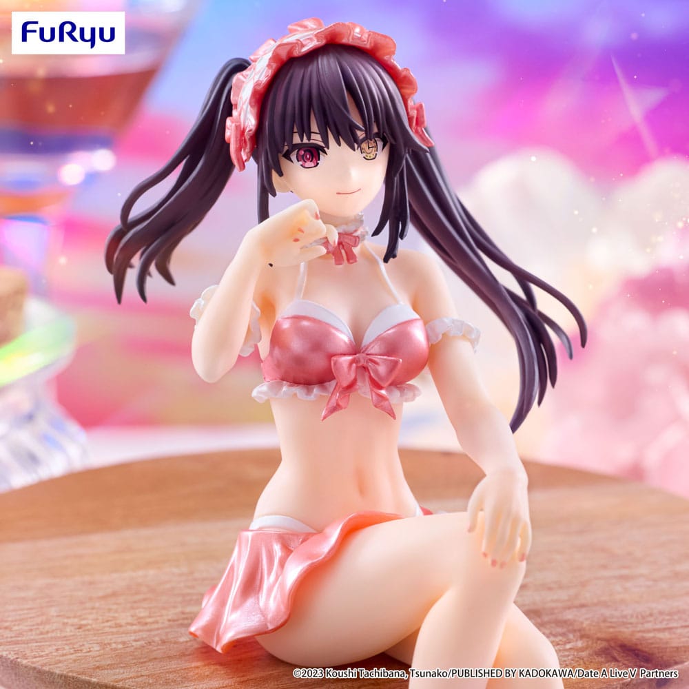 Date A Live V Noodle Stopper PVC Statue Kurumi Tokisaki Swimsuit Pastel Red Color Ver. 15 cm