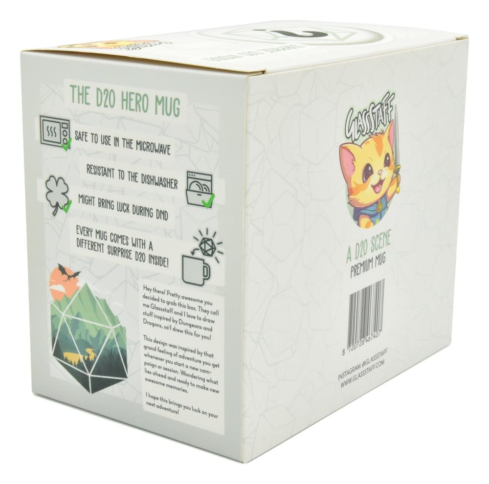 Glassstaff Geschenkbox Tasse & Würfel D20 A D20 Scene