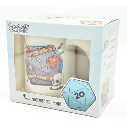 Glassstaff Geschenkbox Tasse & Würfel D20 Guess I'll Die