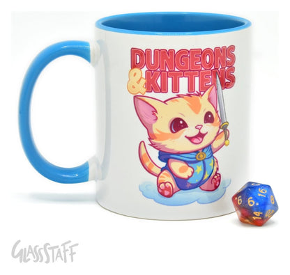 Glassstaff Geschenkbox Tasse & Würfel D20 Dungeons & Kittens