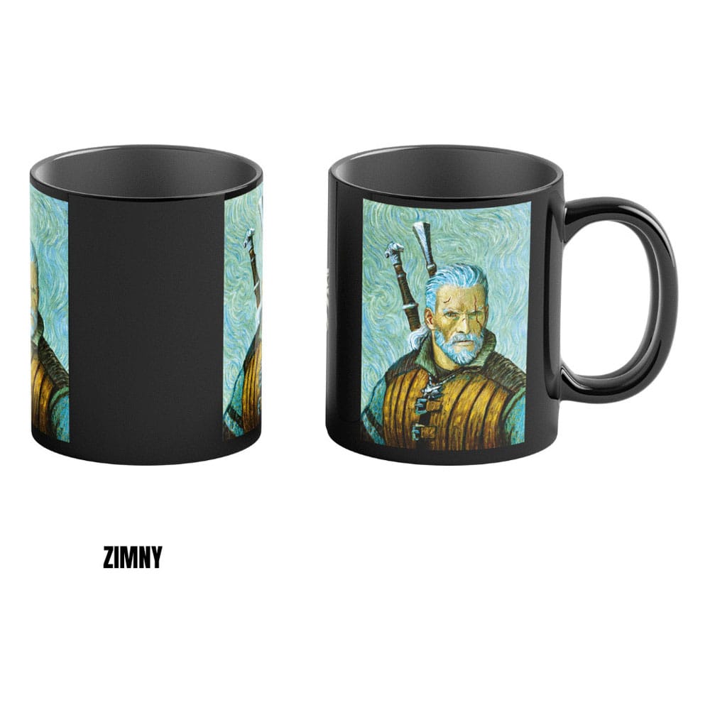 The Witcher III: Wild Hunt Game Art Chronicles Tasse mit Thermoeffekt Geralt inspired by Vincent van Gogh  450 ml