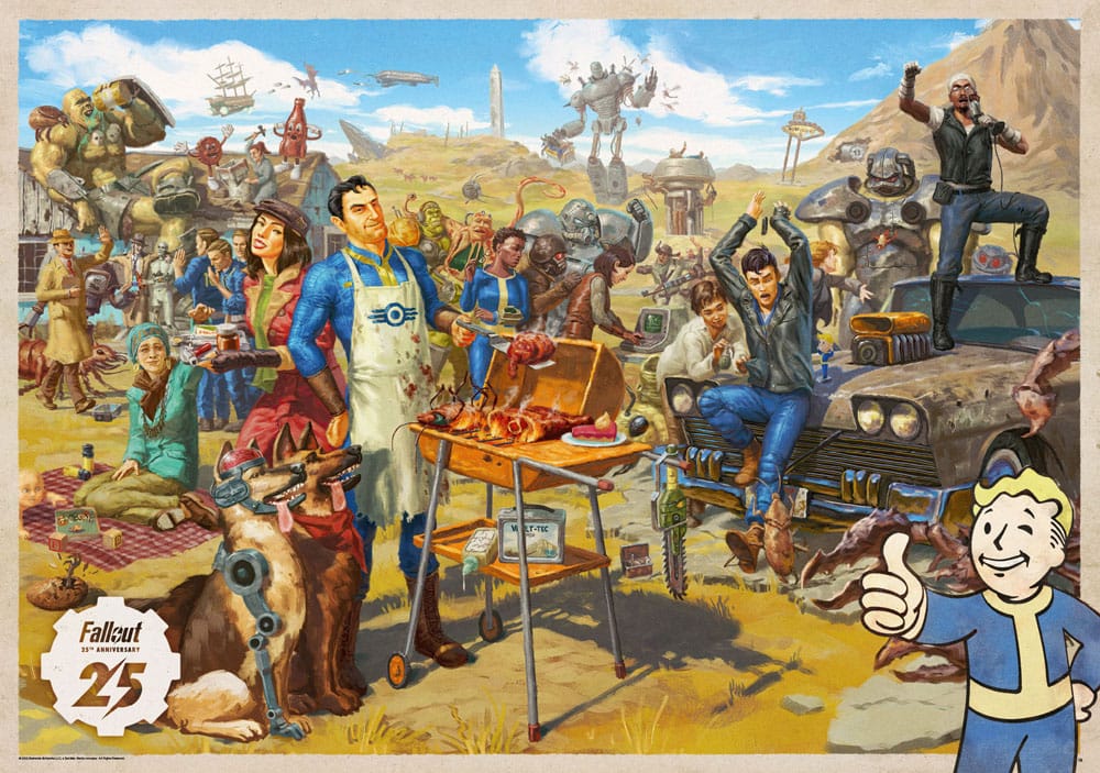 Fallout Geschenkset Fallout Vault Loot Collection (Puzzle, Socken, Figur & Schlüsselanhänger)