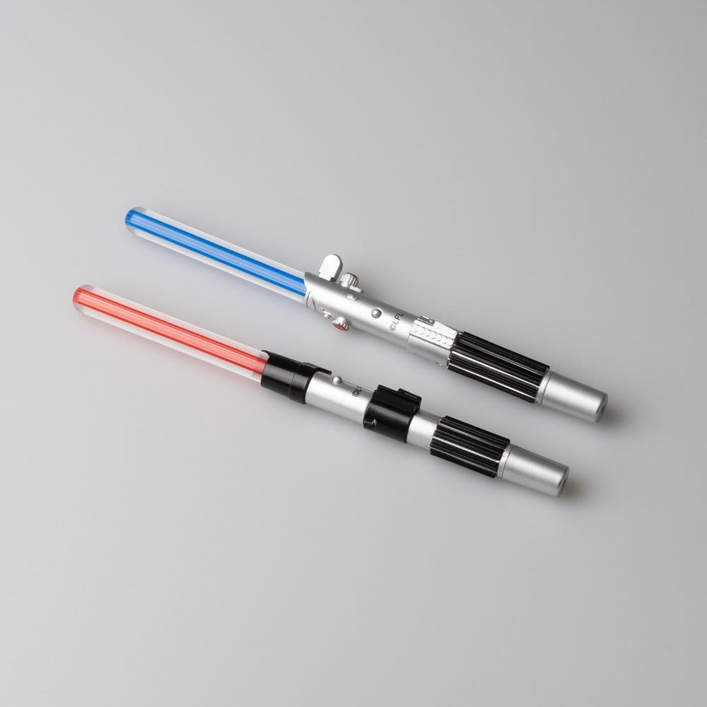 Star Wars Set mit 2 Lichtschwert-Stiften  Luke Skywalker & Darth Vader