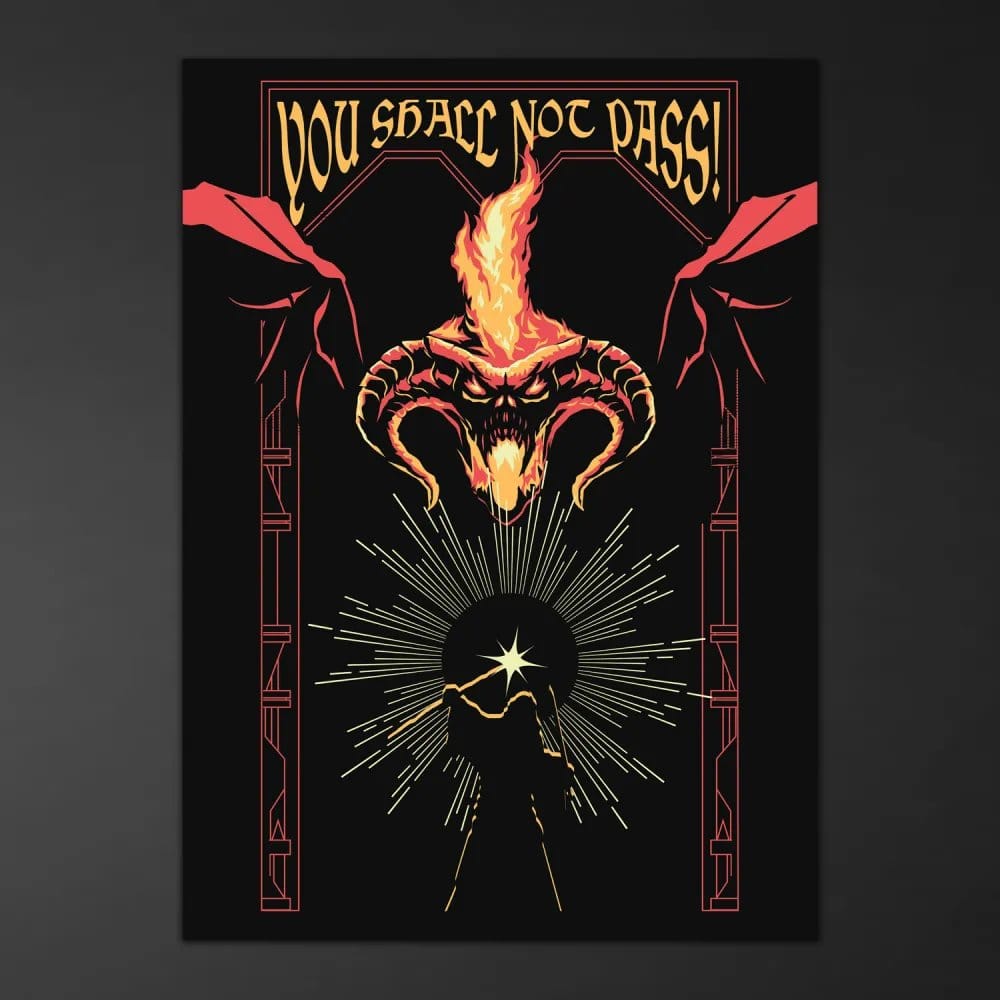 Der Herr der Ringe Leuchtendes Poster Balrog 50 x 70 cm
