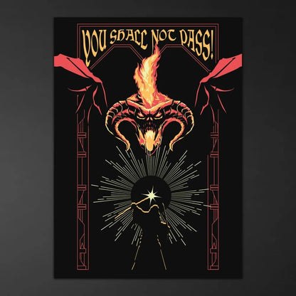 Der Herr der Ringe Leuchtendes Poster Balrog 50 x 70 cm