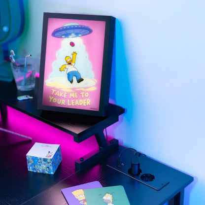 Die Simpsons Gerahmtes LED-Poster 20 x 28 cm