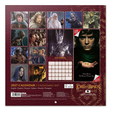 Der Herr der Ringe Wandkalender 2027 30 x 30 cm