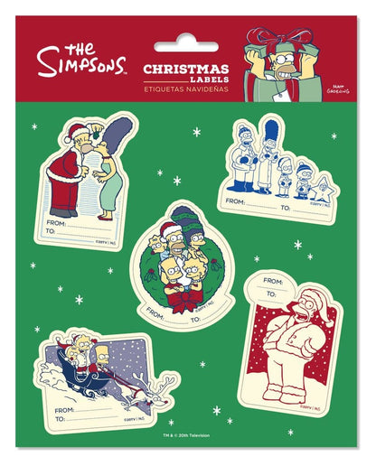 Die Simpsons Selbstklebende Weihnachtsetiketten Premium (10)
