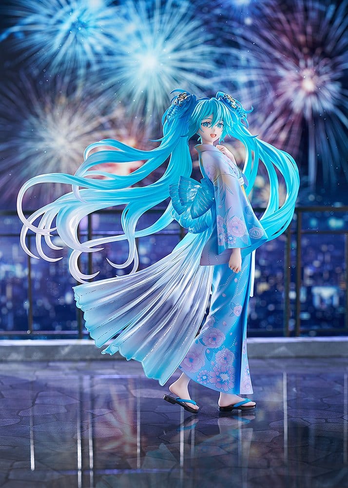 Character Vocal Series 01: Hatsune Miku PVC Figur 1/7 Music & Fire Works Ver. 23 cm