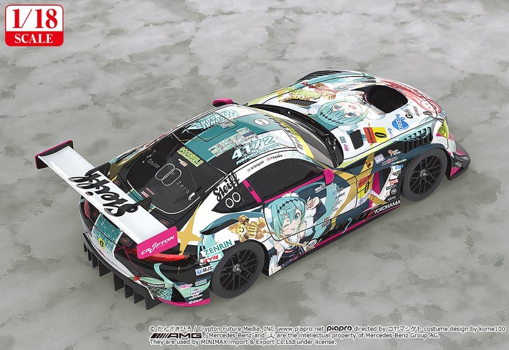 Hatsune Miku GT Project Fahrzeug 1/18 Good Smile Hatsune Miku AMG 2018 Final Race Ver. 26 cm