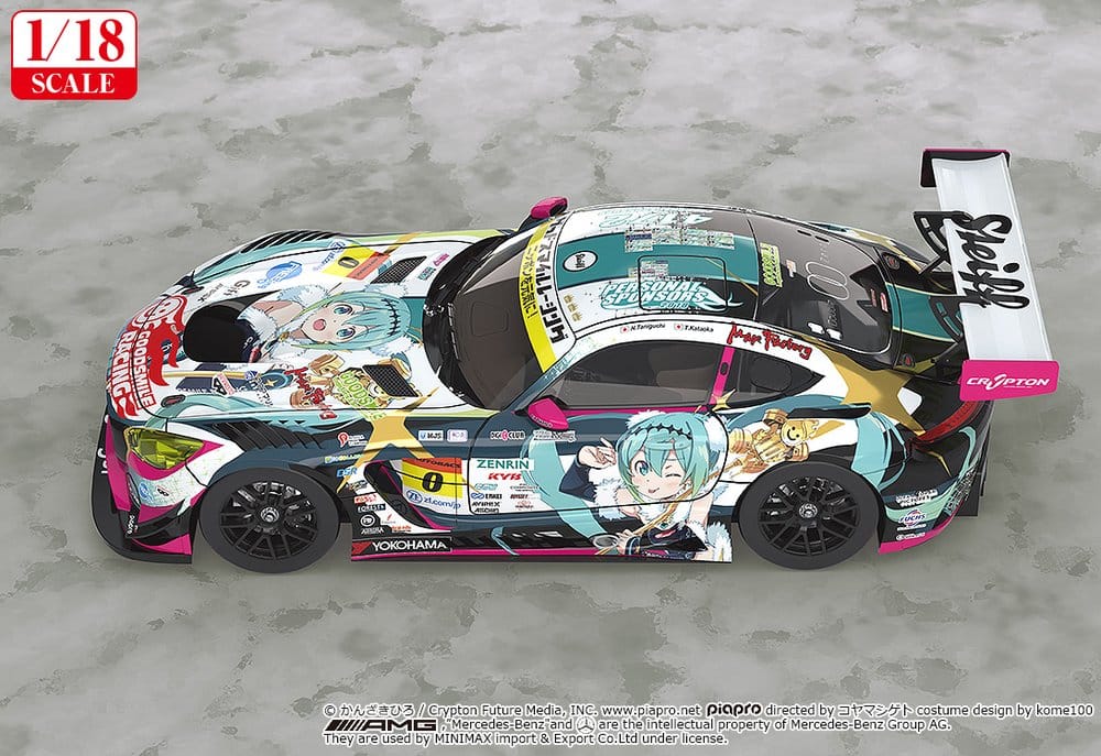 Hatsune Miku GT Project Fahrzeug 1/18 Good Smile Hatsune Miku AMG 2018 Final Race Ver. 26 cm