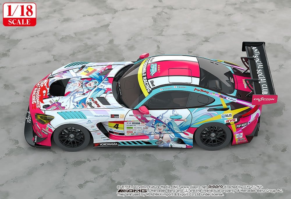Hatsune Miku GT Project Fahrzeug 1/18 Good Smile Hatsune Miku AMG 2024 Season Opening Ver. 26 cm