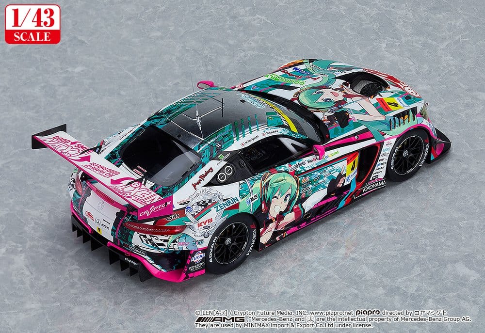 Hatsune Miku GT Project Fahrzeug 1/43 Good Smile Hatsune Miku AMG 2020 SUPER GT Okayama Test Ver. 11 cm