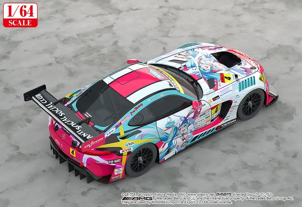 Hatsune Miku GT Project Fahrzeug 1/64 AMG 2024 Season Opening Ver. 7 cm