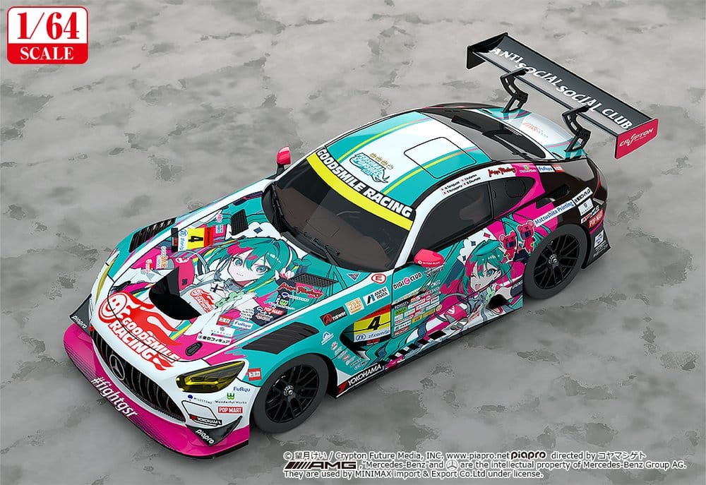 Hatsune Miku GT Project Fahrzeug 1/64 AMG 2025 Presentation Ver. 7 cm