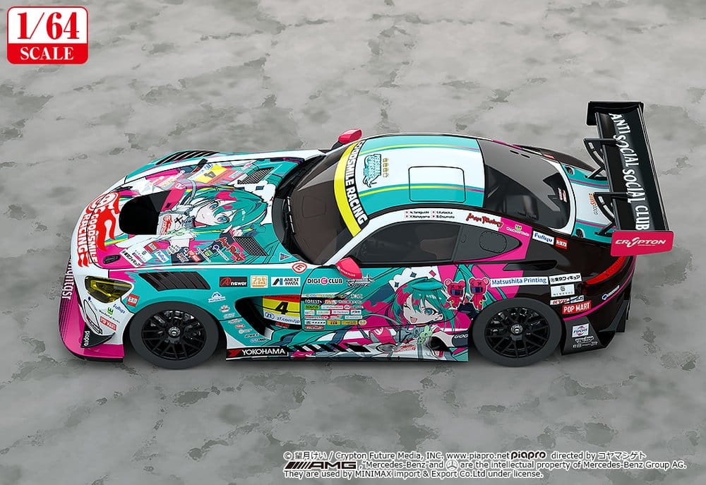 Hatsune Miku GT Project Fahrzeug 1/64 AMG 2025 Presentation Ver. 7 cm
