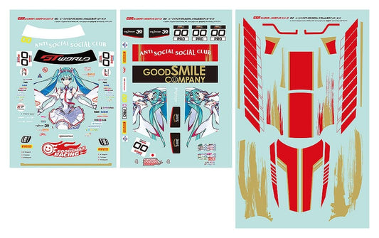 Hatsune Miku GSR Character Customization Series 052 Sticker Set for GSR Cars 1/10 Racing Miku SPA 2025 Ver.