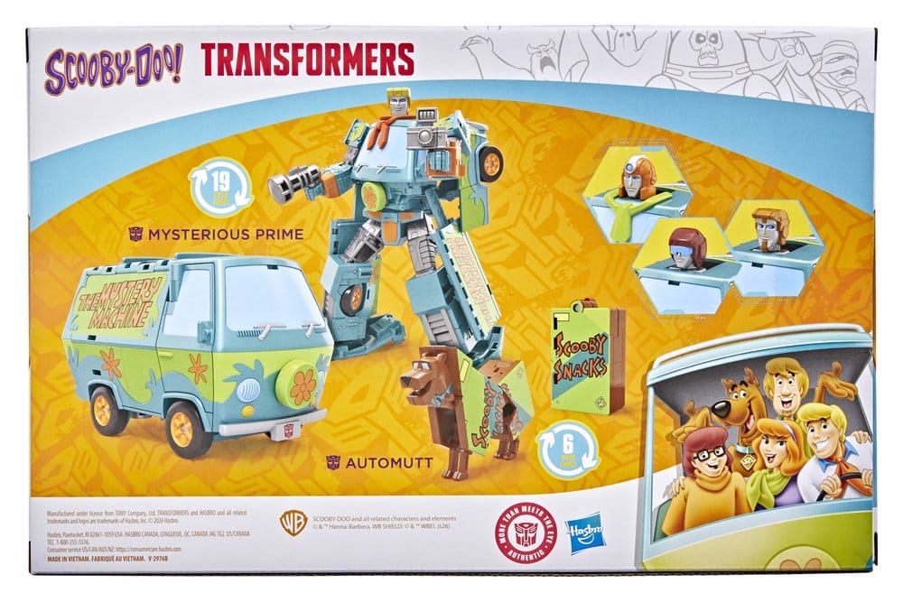 Transformers x Scooby-Doo Actionfiguren 2er-Pack Mysterious Prime & Automutt 15 cm
