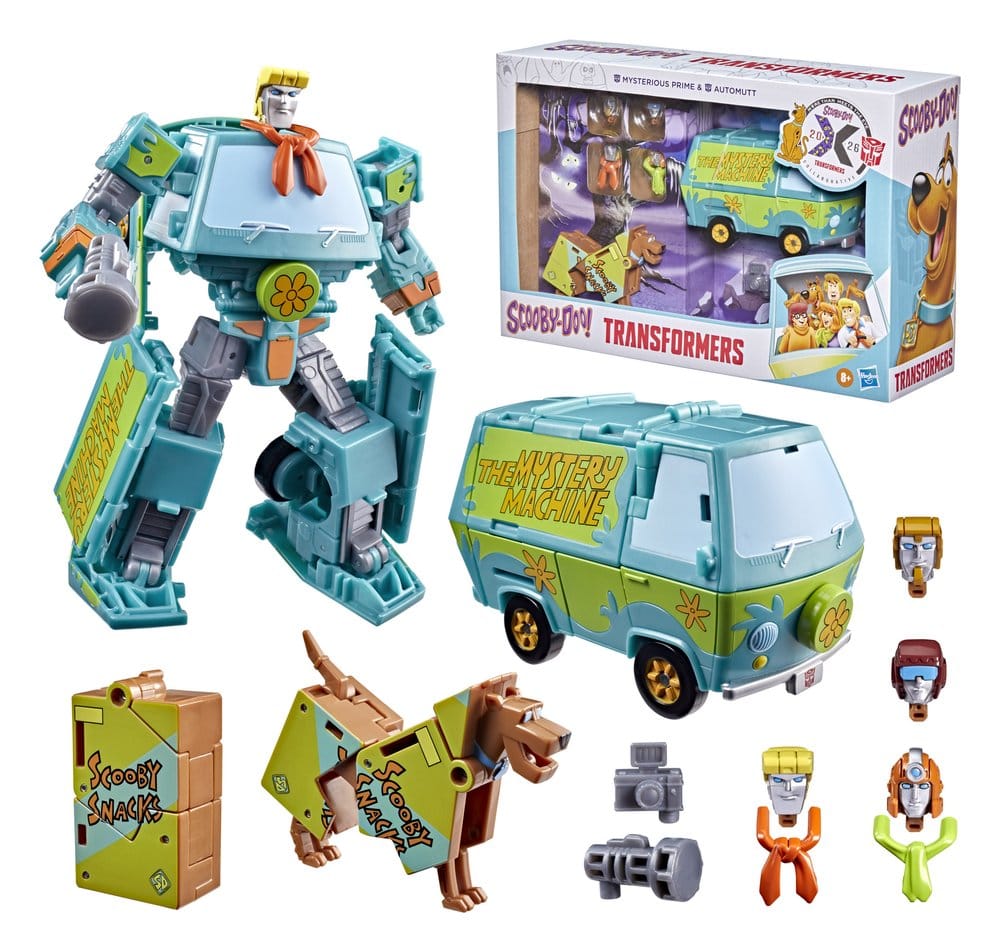 Transformers x Scooby-Doo Actionfiguren 2er-Pack Mysterious Prime & Automutt 15 cm