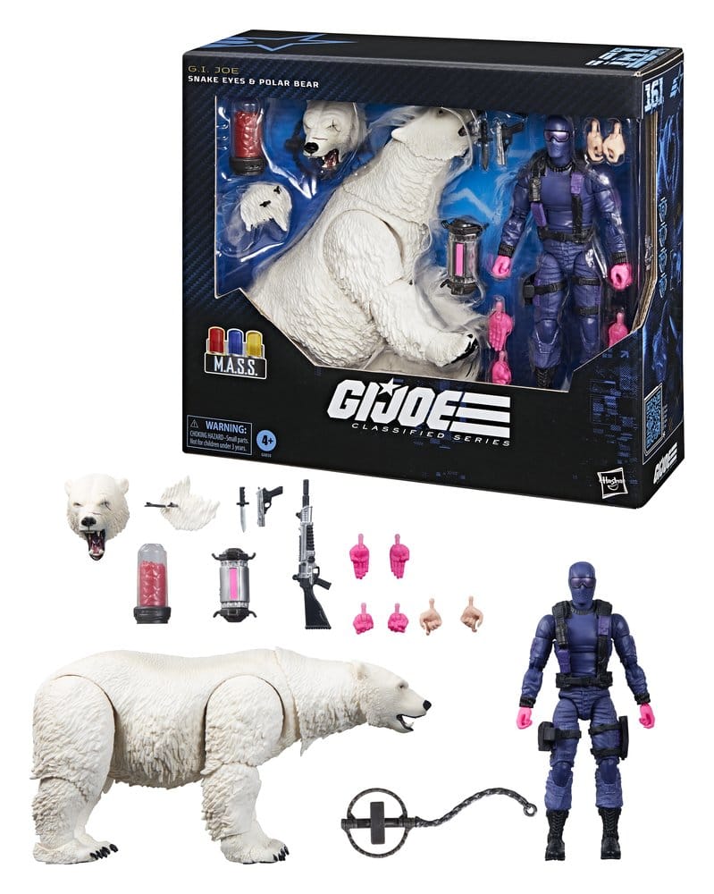 GI Joe Classified Series Actionfigur Snake Eyes with Polar Bear 15 cm