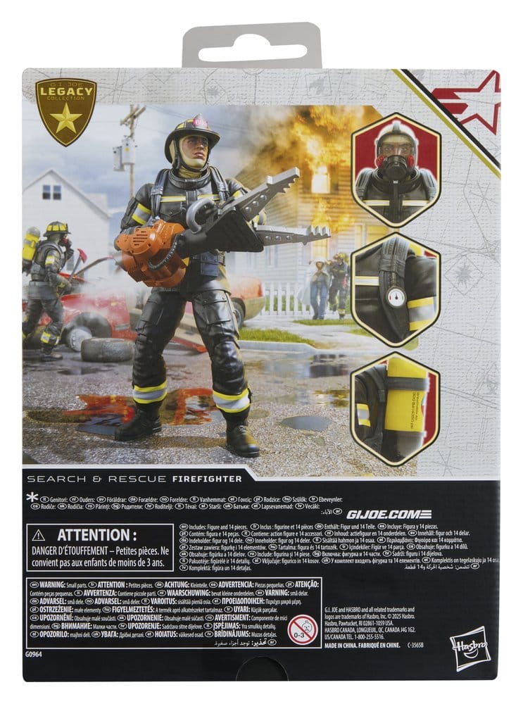 G.I. Joe Classified Series Legacy Collection Actionfigur Search & Rescue Firefighter 15 cm
