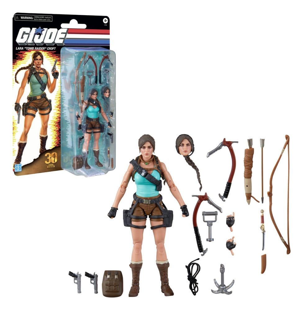 G.I. Joe Classified Series Retro Cardback Collaborative Actionfigur Lara "Tomb Raider" Croft 15 cm