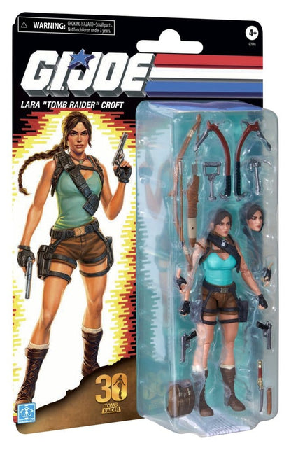 G.I. Joe Classified Series Retro Cardback Collaborative Actionfigur Lara "Tomb Raider" Croft 15 cm