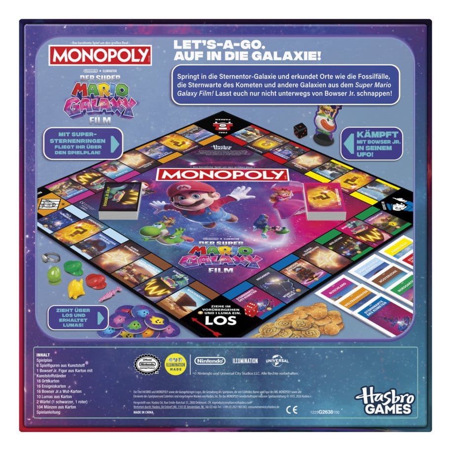 Der Super Mario Galaxy Film Monopoly Brettspiel *Deutsche Version*