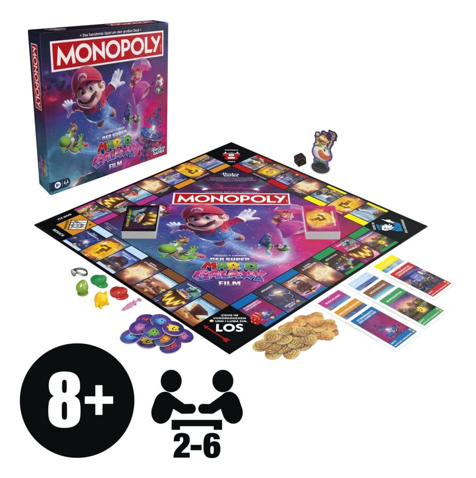 Der Super Mario Galaxy Film Monopoly Brettspiel *Deutsche Version*