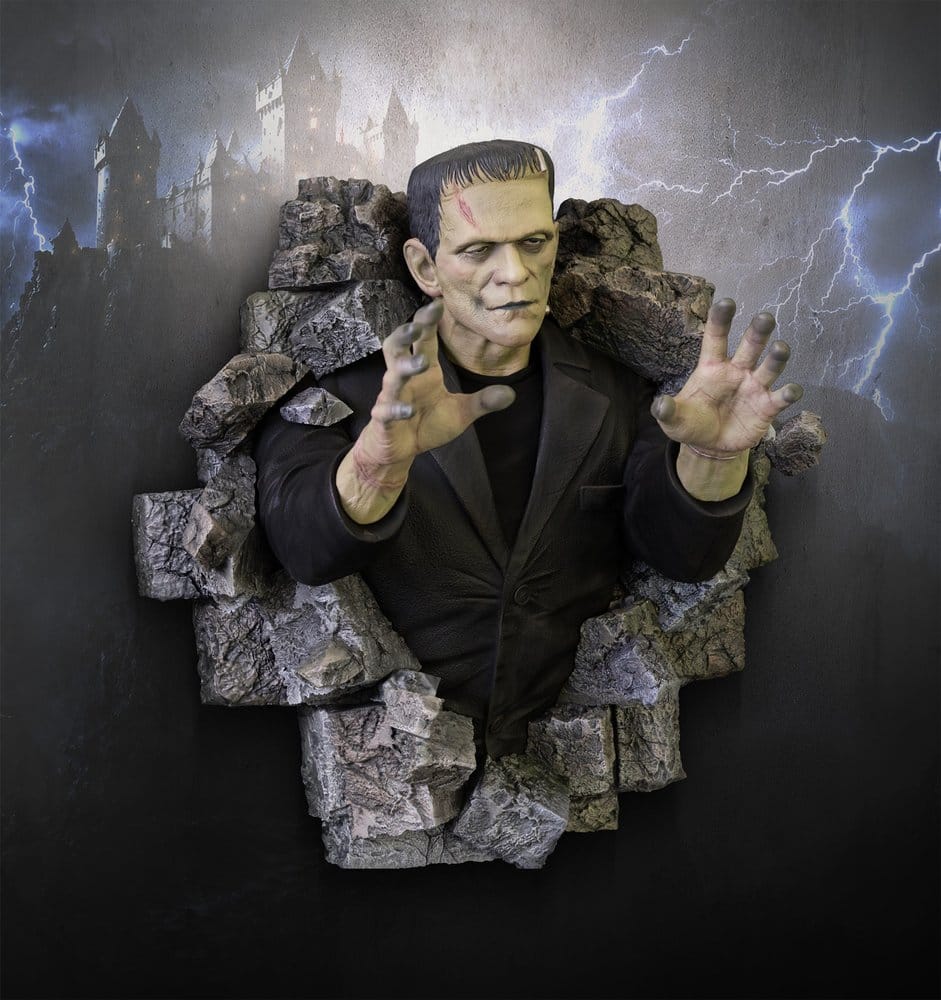 Frankenstein Wand-Skulptur 1/1 Boris Karloff als Frankensteins Monster 94 x 94 cm