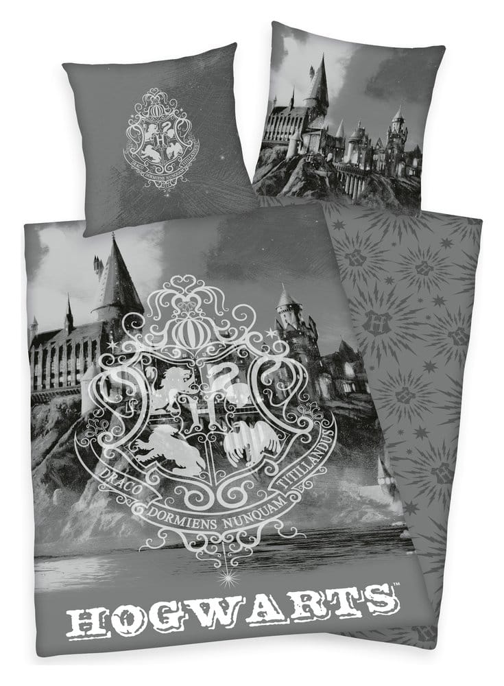 Harry Potter Bettwäsche Hogwarts Gray 135 x 200 cm