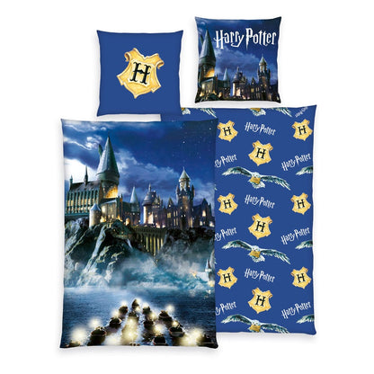 Harry Potter Bettwäsche Blau 135 x 200 cm / 80 x 80 cm