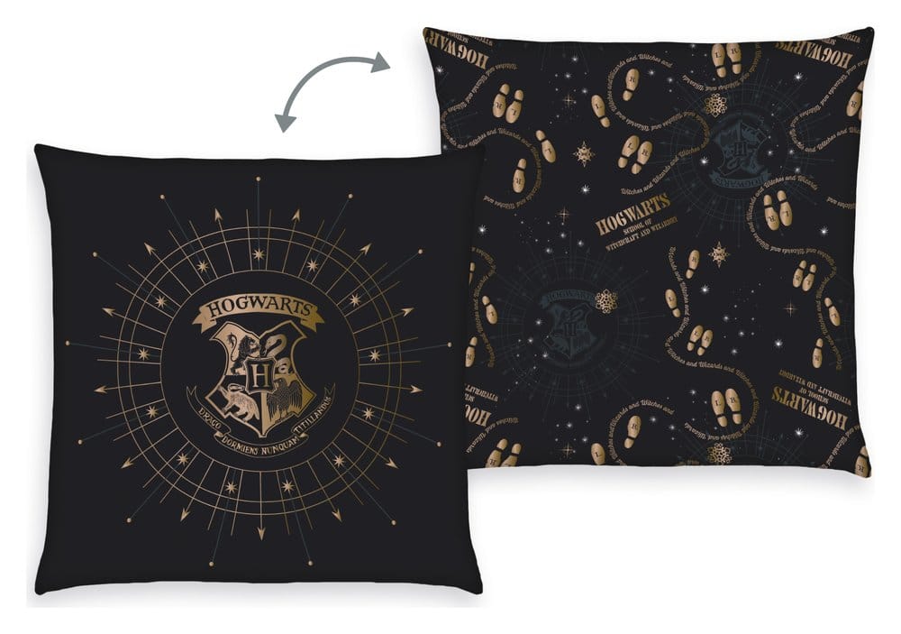 Harry Potter Dekokissen Hogwarts Crest & Marauder's Map 40 x 40 cm
