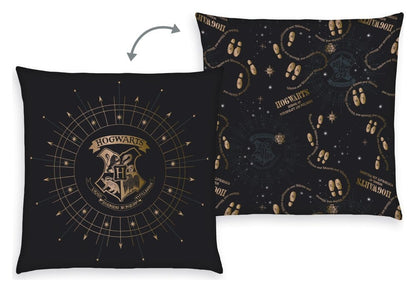 Harry Potter Dekokissen Hogwarts Crest & Marauder's Map 40 x 40 cm