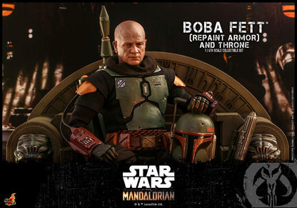 Star Wars: The Mandalorian Actionfigur 1/6 Boba Fett Repaint Armor and Throne Special Edition 30 cm
