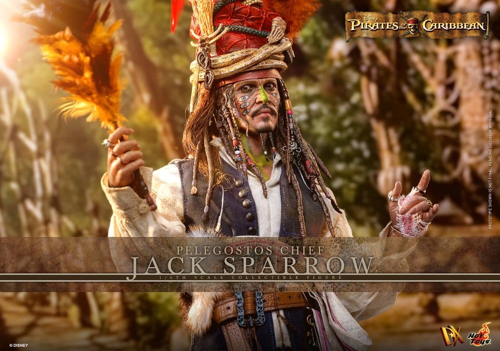 Pirates of the Caribbean - Fluch der Karibik 2 DX Actionfigur 1/6 Pelegostos Chief Jack Sparrow 30 cm