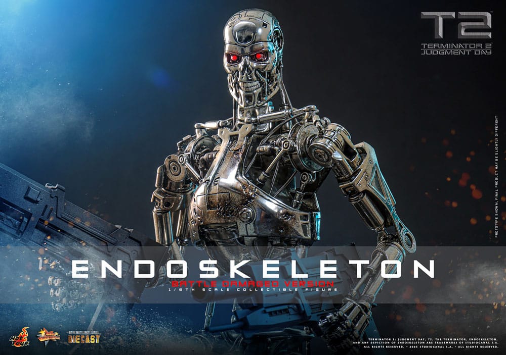 Terminator 2 Movie Masterpiece Actionfigur 1/6 Endoskelett (Battle Damaged Version) 31 cm