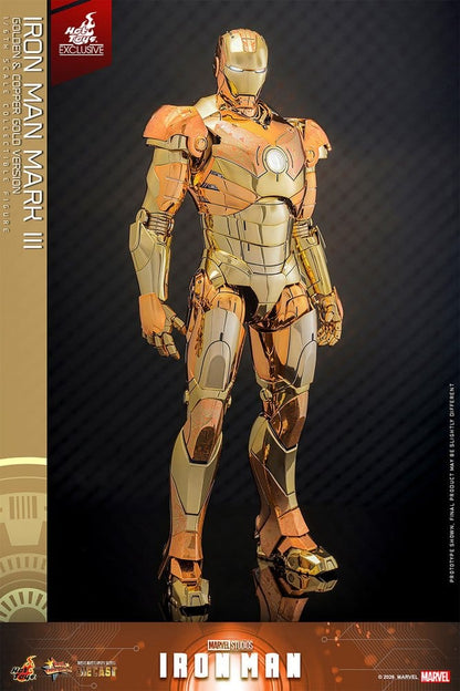 Iron Man Movie Masterpiece Diecast Actionfigur 1/6 Iron Man Mark III (Golden & Copper Gold Version) Hot Toys Exclusive 33 cm