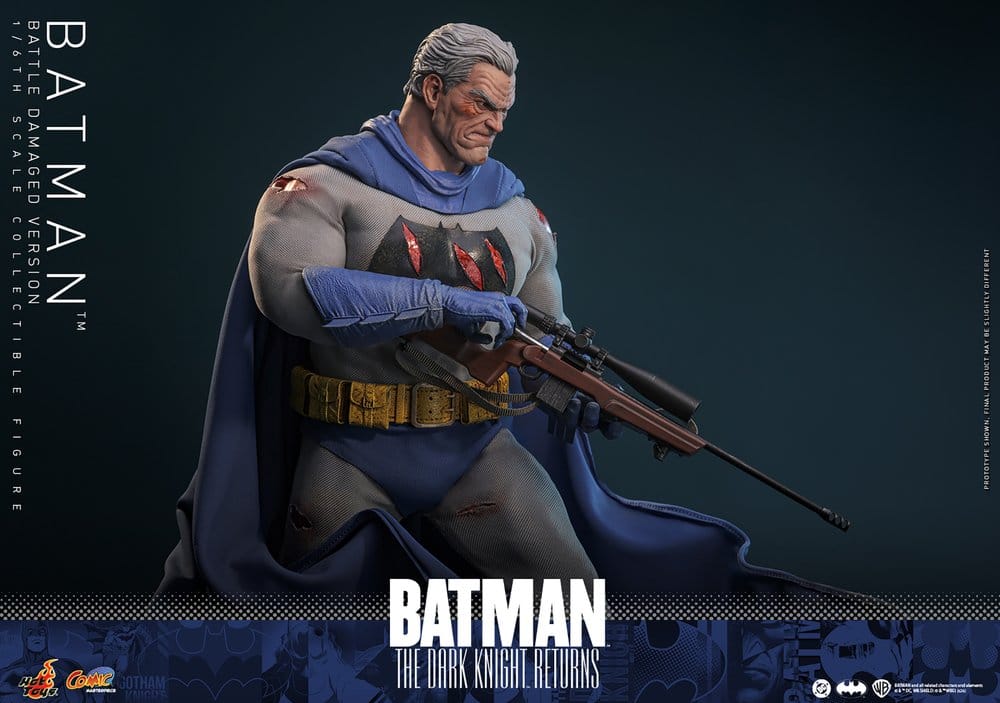Batman: The Dark Knight Returns Comic Masterpiece Actionfigur 1/6 Batman (Battle Damaged Version) 32 cm