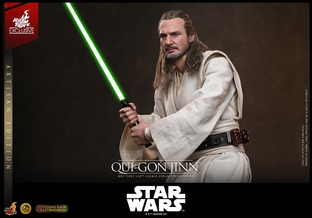 Star Wars: Die dunkle Bedrohung Movie Masterpiece Actionfigur 1/6 Qui-Gon Jinn (Artisan Edition) Hot Toys Exclusive 32 cm