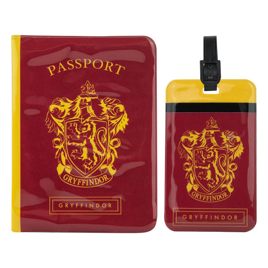 Harry Potter Kofferanhänger & Reisepass-Halter Set Gryffindor