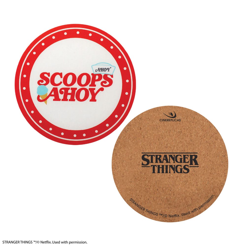 Stranger Things Untersetzer Scoops Ahoy 4er-Pack